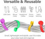 30-Pack Magnetic Cable Ties – Snap-On Silicone Magnetic Cord Ties with Strong Magnets – Reusable Magnetic Ties for Cords, Wire Organizer, Charging Cord Organizer – Assorted Colors