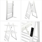 SHARNDY Electric Heated Clothes Drying Rack,Foldable Heated Garment Dryer with Timer Shut-Off Laundry Rack for Clothes Shoes Socks,Aluminum Alloy,White,Plug & Play,(39.37x25.98x23.82in)