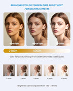 5000 mAh Portable Selfie Light for iPhone: Rechargeable Phone Fill Lights, Ring Light for Camera Picture, Makeup Photo, Video Conferences, Laptop Use, Zoom Meetings, TikTok, Vlog Photography
