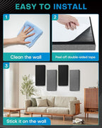 4Pack Fiberglass Acoustic Panels, Self Adhesive Sound Proof Foam Panels for Walls, Sound Dampening Panels for Studios, Office, Home Theater Soundproofing Absorbing Noise Reducing, 23.6x11.8x2.5" Grey