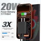 20W USB C Wall Charger for iPhone 17/16/15/14/13/13 Mini/13 Pro Max/12/12 Pro/12 Pro Max Cube, 2 Pack Dual Port Fast Charging Brick Block Plug Box Base Adapter for iPad, iPod, Watch Series 8 7, Black
