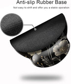 Ergonomic Mouse Pad with Wrist Support,Mouse Pad with Wrist Rest,Relieve Wrist Pain Mousepad Non-Slip Rubber Base,Mouse Pads for Desk,Computers,Laptop,Office,Home,Accessories Aesthetic Flowers