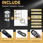 ZKAD-5 5 Pin Lift Chair Remote Only Fit for 2 Motors Golden and Ultra Comfort Chairs with 11 Button(Include SIT or Home, Not Twilight) Remote, Recliner Hand Control Part 5-Years Free Replacement