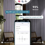 SmartWings Automatic Curtain Opener with Drapery, Motorized Vertical Blinds with Remote, Electric Closet Doors Sliding Panels Compatible with Alexa Google Homekit, 93% Blackout Light Purple