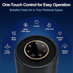Jafanda Air Purifiers for Home Bedroom, True HEPA 13 Coverage 450 sqft, 22 dB Portable Air Cleaner, Effectively Remove Pollen Dust and Odor to Prevent Seasonal Air Diseases, Night Light