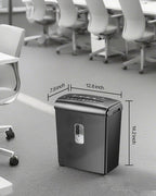 Locksworth 8-Sheet Micro-Cut Paper Shredder, P4 High Security, 4 Gallon Bin, 2-Minute Continuous Run, Home & Small Office Use