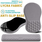 Hokafenle 2 In 1 Ergonomic Mouse Pad Wrist Support & Wrist Rest For Computer Keyboard Set, with Relieve Carpal Tunnel Pain Massage Bulge and Full Memory Gel Design (2In1 Set,Neutral Gray Light Purple)