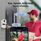 KeonBell 2 Wired Video Intercom System, 7 Inches Video Doorbell Camera with Monitor, Wired Video Door Phone HD Camera Kits Support tuya, Two Way Talk, Video Recording, Remote Unlock for Smart Home