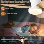 Glowall Small Ceiling Fan with Lights and Remote, 32 Inch Flush Mount, Small Quiet, DC Motor, Reversible Blades, 6 Wind Speeds, Dimmable LED, Adjustable Color Temperature, Timer