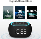 ANJANK Alarm Clock FM Radio with Bluetooth Speaker, Hi-Fi Stereo Sound, 0-100% Dimmer,7 Clolors Night Light, 8 Wake Up Sounds,16-Level Volume, Small Digital Clock with Sleep Timer for Bedroom Bedside