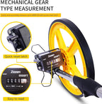 Zozen Measuring Wheel, Folding Portable Distance Measuring in Feet, Double Collapsible | One Key to Reset/Kickstand to Keep Stand/Starting Point Arrow and Cloth Carrying Bag, [0-9,999 Ft].