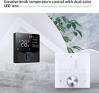 WiFi Central AC Thermostat Energy Saving Control Wall Mounted Programmable Temperature Controller for Smart Home (White)