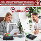SANZUCO 60D Intercoms Wireless for Home, 18 Channel Home Intercom System Supports Two-Way Talk, 1400ft Full Duplex Intercom System for House/Office Hands-Free, Group Call, Clear Sound(3 Stations)
