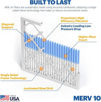 BNX TruFilter 14x20x1 MERV 10 (2-Pack) AC Furnace Air Filter - MADE IN USA - Pleated Air Conditioner HVAC AC Furnace Filters - Removes Odor, Mold, Bacteria, Smoke