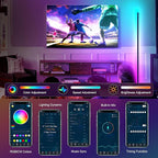 Tyute LED Corner Floor Lamp, 68+ Scenes, 16 Million Colors Corner Light with App & Remote Control, 65” Smart RGB Ambient Lighting with Music Sync, Mood Lighting for Bedroom, Living Room, Gaming Room