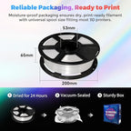 Flashforge 3D Printer Filament Silk PLA 1.75mm 1kg Spool-Dimensional Accuracy +/- 0.02mm (White)