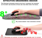 KUOSGM Mouse Pad Wrist Support, Ergonomic Mouse Pad with Massage Dot, Comfortable Computer Mouse Pad for Laptop, Wrist Rest Pain Relief Mousepad with Non-Slip PU Base for Office & Home, 12 x 8 in