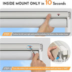 Persilux Smart Motorized Blinds with Remote, No Drill Automatic Roller Shades for Indoor Windows, Blackout Linen Fabric, Electric Blinds for Windows, Nature Khaki C153BO-3, Custom Size