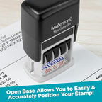 MaxMark Self-Inking Rubber Date Office Stamp with E-MAILED Phrase Blue Ink & Date RED Ink (Max Dater II), 12-Year Band