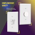ENERLITES Light Switch Cover Plate, Toggle Wall Plate Cover, Size 1-Gang 4.50" x 2.76", Unbreakable Polycarbonate Thermoplastic, 8811-W-5PCS, White (5 Pack)