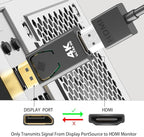 Mbiydeg DisplayPort to HDMI Adapter 4K 30Hz, 3-Pack Uni-Directional DP to HDMI Converter (Male to Female) Compatible with Laptop/PC/Monitor/TV, Stable Signal for Home Office Gaming & Streaming.