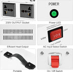 LVYUAN 2500 Watt Voltage Transformer Converter Step Up/Down Converter 110/120 Volt - 220/240 Volt with 2 US outlets, 2 Universal outlets and CE Certified,Circuit Break Protection