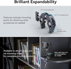 SMALLRIG Crab-Shaped Super Clamp, Camera Mount, 1/4"-20, 3/8"-16 Threaded Holes, 7.7lbs/3.5kg Payload, Compatible with Cameras, Monitors, LED Lights, etc.