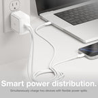 NOCO XGrid X65: 65W USB-C Charger – Dual Port GaN Power Adapter with PD 3.0, QC 4.0+, and PPS – Fast Charging with Smart Power Distribution – Foldable Wall Plug, UL Listed
