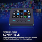 VSDINSIDE Macro Keypad, Stream Controller Deck Gaming Streaming Shortcut Keyboard, 18 Programmable Keys Customizable Visual AI Pad USB Soundboard for OBS, YouTube, Desk Office Setup, Laptop, PC, Mac