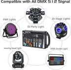 DMX Lighting Console, 54 Channels DMX Controller for dj Lights,Compatible with 2.4g DMX Wireless Receiving Devices