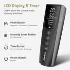 FIT KING Rechargeable Leg and Foot Massager - Cordless Air Compression Full Leg Boots Massager for Circulation and Recovery - Pressure Sensor & LCD Display - 3 Modes 10 Intensities 5 Timer Functions