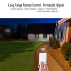 Thinkbee 3 Way Wireless Switch and Receiver Kit, Dual Remote Control, No Wiring, No WiFi Needed, Waterproof Wireless Panel Switches for House Lamp Led (2 Switches and 1 Receiver Included)