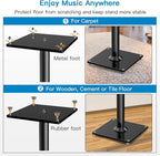PERLESMITH Universal Floor Speaker Stands for Surround Sound up to 22LB, 27.56 Inch Bookshelf Speaker Stand for Klipsch, Polk, Yamaha & Other Large Satellite, Bookshelf Speakers, Studio Monitors,1 P