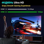 FlyroadUp HDMI Switch 4K@60Hz HDMI 2.0 Switcher 5 in 1 Out with Remote, Support Dolby Vision Dolby Atmos HDR10 HDCP2.2 CEC, Compatible with PS5/4/3 Xbox Nintendo Roku Apple TV Fire Stick