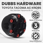 2nd Gen Tacoma Accessories AC Knob Upgrade - 2005,2006,2007,2008,2009,2010,2011,2012,2013,2014,2015 Tacoma Climate Control Dial Mods Set - 2nd Gen Tacoma Mods - for Toyota Interior Replacement Kit