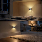 DORESshop LED Night Light[2 Pack], Silver Night Lights Plug into Wall, 3 Mode Plug in Night Light with Motion Sensor, Dusk to Dawn Sensor, Nightlights for Adults, Bedroom, Bathroom, Hallway