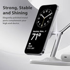 3-in-1 Wireless Charging Station for Apple Devices - Fast Charging Station for iPhone and Watch with MagSafe, Stable Charger Stand for iPhone 12-15 & iPhone 16 & iWatch & AirPods