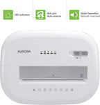 Aurora Professional Grade 10-Sheet High Security Micro-Cut Paper and Credit Card Shredder/ 60 Minutes/Security Level P-5, White