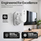 TNP Universal Satellite Speaker Wall Mount Bracket Ceiling Mount Clamp with Adjustable Swivel and Tilt Angle Rotation for Home Theater Surround Sound System Satellite Speakers - 4 Pack, White