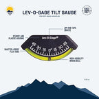 Sun Company 201-F Lev-o-gage Inclinometer | USA-Made Level Gauge for Off-Road Vehicle, Jeep, Truck, RV, Camper, Trailer, or Boat