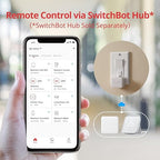 SwitchBot Smart Switch Button Pusher - Bluetooth Fingerbot for Rocker Switch/One-Way Button, Automatic Light Switch, Timer and APP Control, Works with Alexa When Paired with SwitchBot Hub (White)