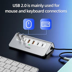 P9 PRO USB C Hub 10Gbps, intpw 9-in-1 USB 3.2 Hub with 4K@60Hz HDMI, 3 USB-A/C 3.2, 2 Type-A 2.0, PD 100W, SD/TF Slot, 3.28FT Aluminum USB Hub for PC, iPhone 16/15 Series, MacBook Air/Pro and More