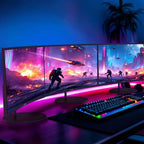 Kado Triple Monitor Setup - 3-Pack 24" Curved 1920x1080 Computer Monitor 1500R 75Hz VESA Mount HDMI Office Gaming Hybrid Built-in Speakers (C24X Trio Series)
