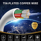 18 Gauge 5 Conductor Electrical Wire, 16.4FT White Stranded Low Voltage 18/5 Cable PVC Case, 18 AWG Tinned Copper 5 Wire Cable Extension Power Cable for Strips LED Lamp Lighting Automotive