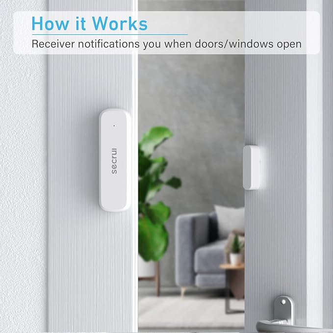 Door Chime, Door Sensor Chime for Door Opens – Door Ringer with 500ft Operating Range 52 Chime Adjustable Volume Mute Mode LED Indicators –Entry Alert Chime for Business/Home/Office