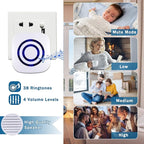 Motion Sensor Alarm - Seanme Wireless Driveway Alarm 100m Long Distance Signal Transmission, Home Security Alarm System Motion Sensor Doorbell with 38 Chime Tunes (1 reciver and 2 Sensor)
