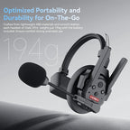 SYNCO XTalk XPro Wireless Intercom Headset with Antenna Enhanced Signal Reception 2.4GHz Full Duplex Random Master Device Design for Team Communication Headset (Xpro5 Five Users)