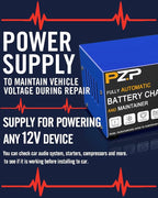 12v Smart Car Battery Charger, 5Amp Fully-Automatic Trickle Charger, Battery Desulfator with Auto Repair, 12 Volt Battery Maintainer, Winter Mode, Suitable for AGM, Deep Cycle, Lawn Mower, RV