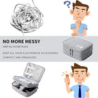 mygreen Electronics Organizer, Electronic Accessories Double Layer Travel Cable Organizer Cord Storage Bag for Cables, Power Bank, USB Flash Drive and More Gray