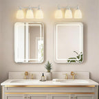 EJIAXIN Bathroom Light Fixtures, 3 Light Bathroom Lighting Fixtures Over Mirror Wall Mounted Lighting Chrome Vanity Light for Living Room Cabinet